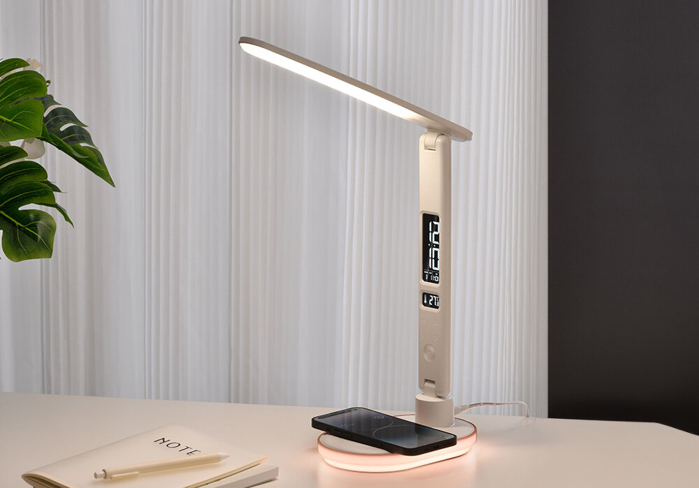 Lampka biurkowa HAWK HW-LAMP03 lampka na stoliku 5-stopniowa regulacja jasności łatwe dopasowanie intensywności światła funkcja dotykowego sterowania oświetlenie efektywne przyjazne dla oczu