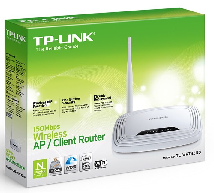 Router TP-LINK TL-WR743ND - kompaktowy 