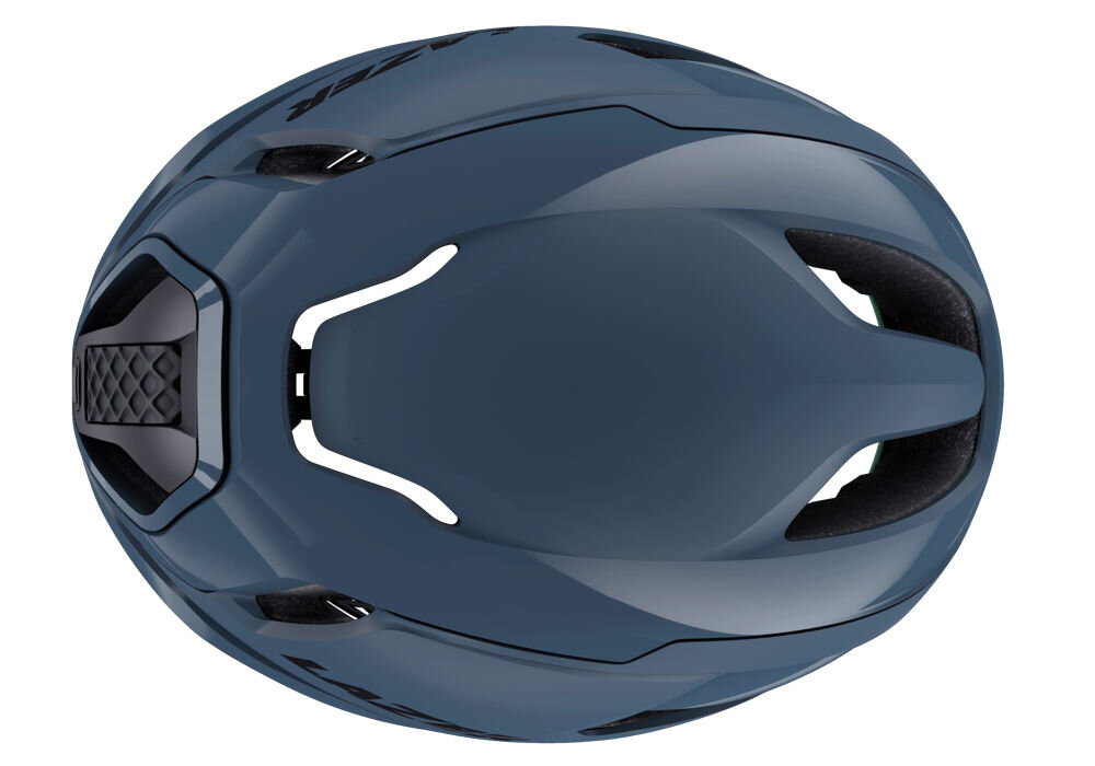 Kask rowerowy LAZER Vento KinetiCore Widok z góry na kask Lazer Vento KC pokazujący opływowy kształt i rozmieszczenie kanałów powietrznych.