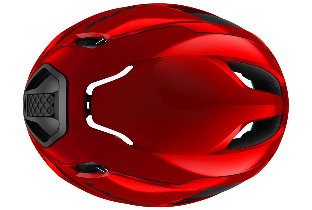 Kask rowerowy LAZER Vento KinetiCore Widok z góry na kask Lazer Vento KC pokazujący opływowy kształt i rozmieszczenie kanałów powietrznych.
