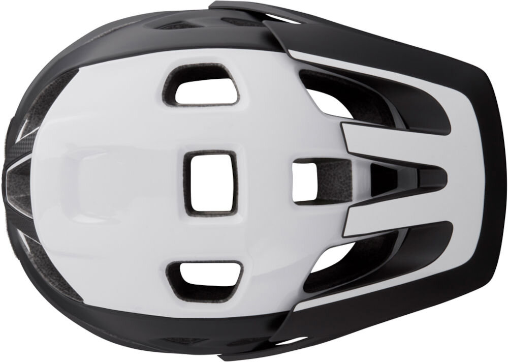 Kask rowerowy LAZER Jackal KinetiCore Czarno-biały MTB (rozmiar S) wentylacja system wentylacji otwory kasku