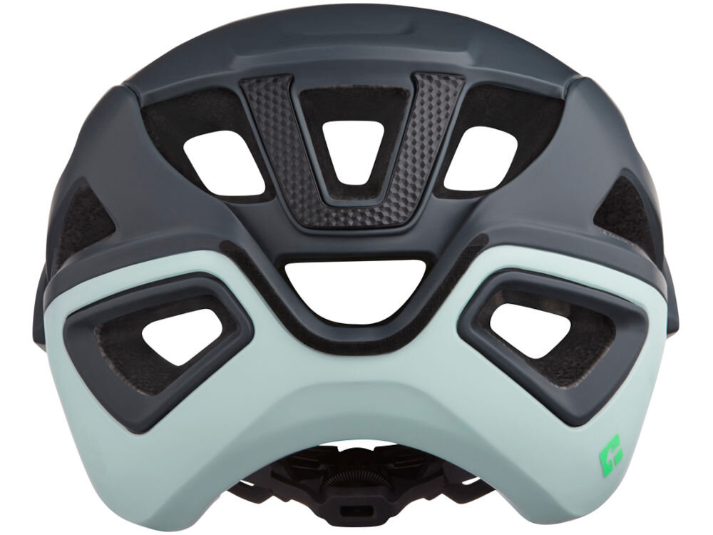 Kask rowerowy LAZER Jackal KinetiCore Jasnoniebieski MTB (rozmiar M) tył kasku z miejsce na lampkę led widoczność na drodze oświetlenie roweru