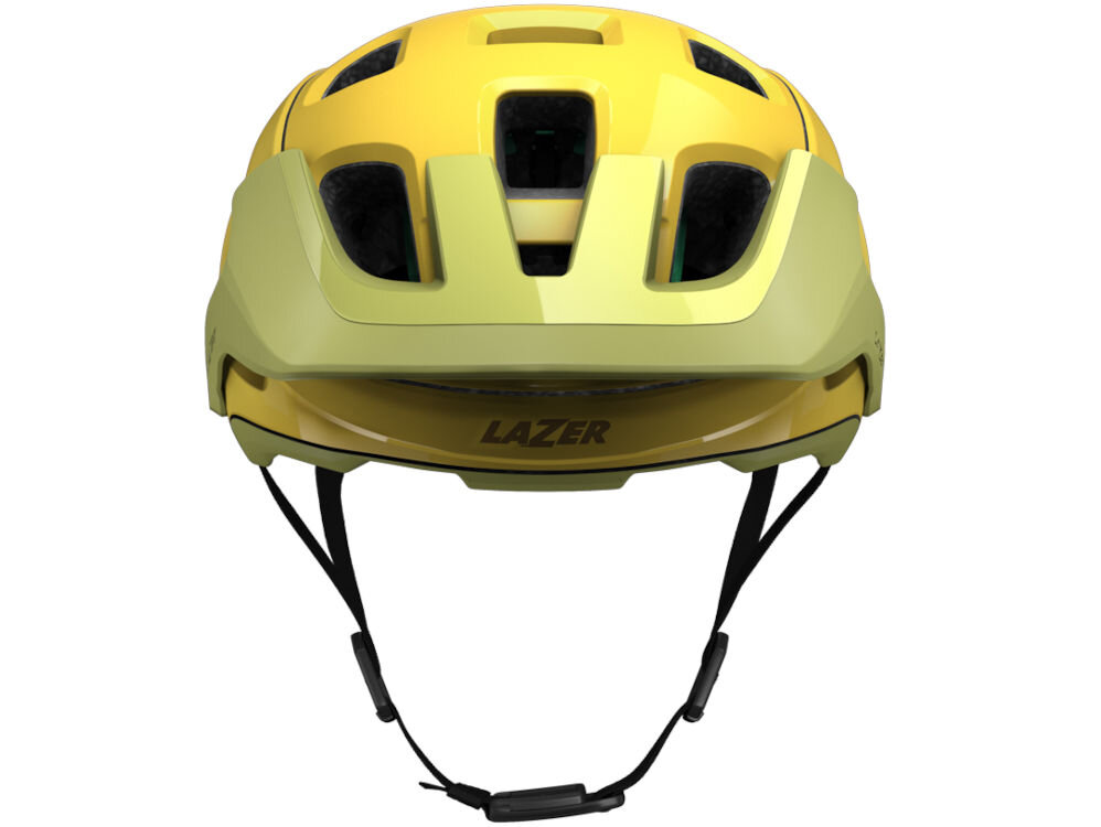 Kask rowerowy LAZER Jackal KinetiCore Złoto-zielony MTB (rozmiar M) dla okularników dla osób noszących okulary miejsce na okulary