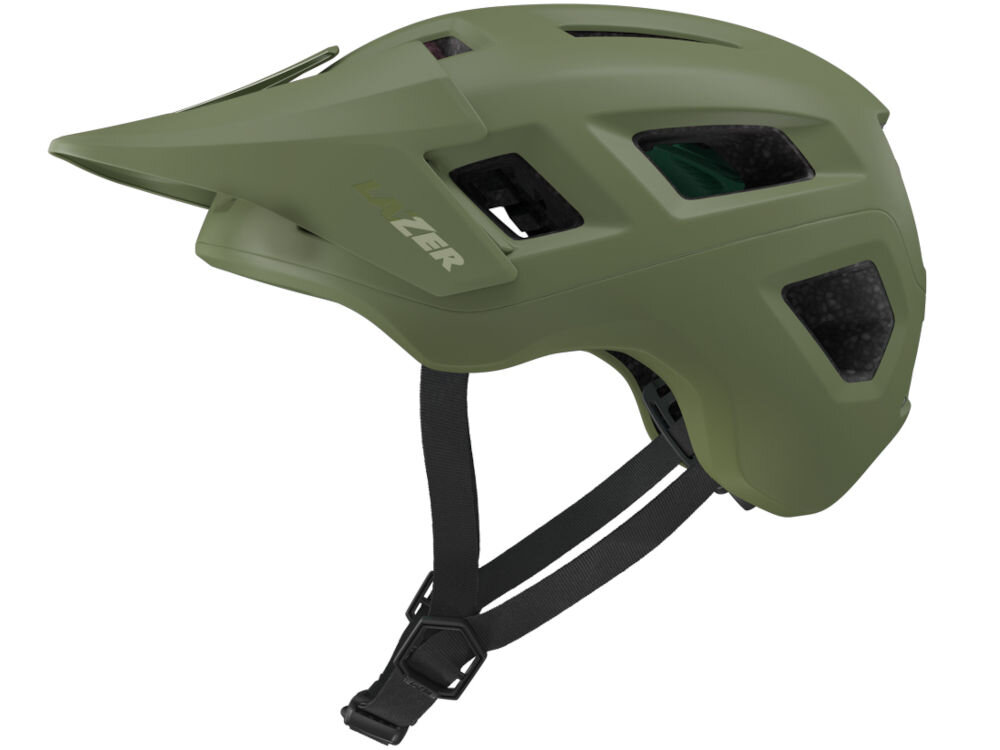 Kask rowerowy LAZER Coyote KinetiCore Zielony mat MTB (rozmiar L) kask bokiem wcięcia na okulary komfortowa jazda