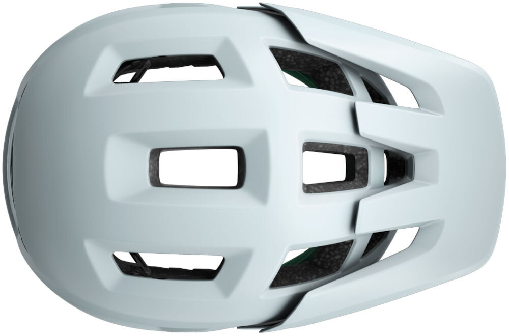 Kask rowerowy LAZER Coyote KinetiCore Niebieski mat MTB (rozmiar S) widok z góry daszek ochrona przed słońcem ochrona przed deszczem