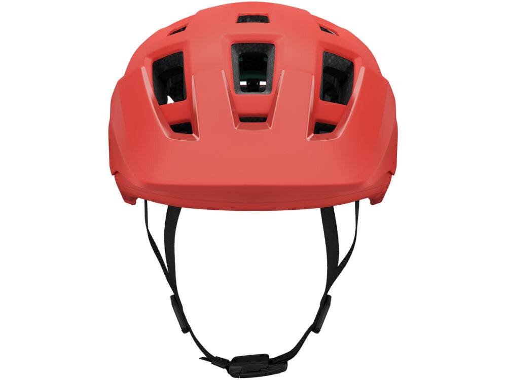 Kask rowerowy LAZER Coyote KinetiCore Czerwony mat MTB (rozmiar L) kask przodem zapinanie magnetyczne zapinanie w rękawiczkach