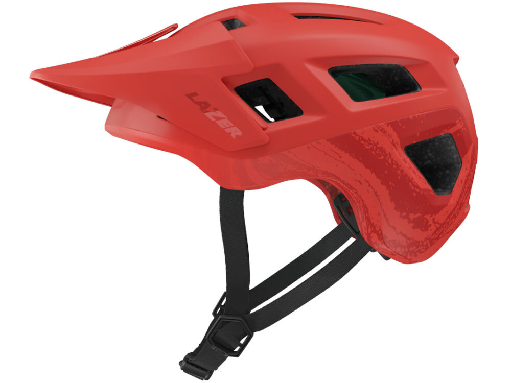 Kask rowerowy LAZER Coyote KinetiCore Czerwony mat MTB (rozmiar L) kask bokiem wcięcia na okulary komfortowa jazda