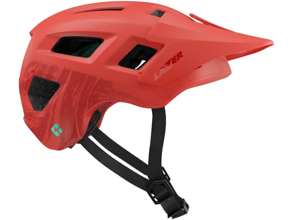 Kask rowerowy LAZER Coyote KinetiCore Czerwony mat MTB (rozmiar M) kask bokiem lekki mniej plastiku 5 gwiazdek virginia tech skuteczna ochrona głowy