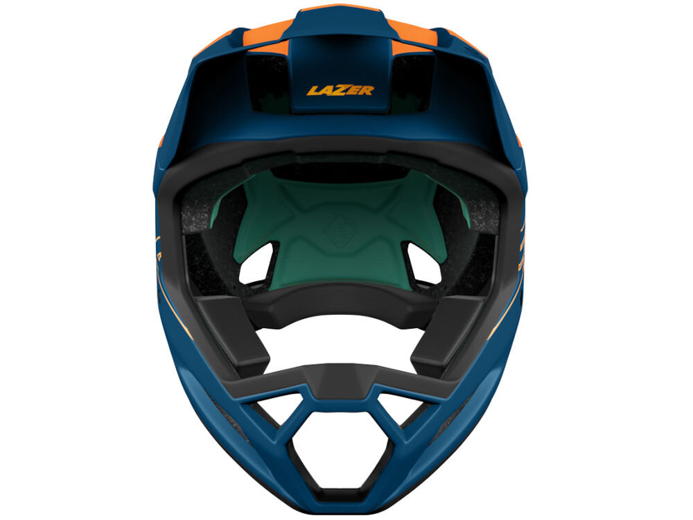 Kask rowerowy LAZER Cage KinetiCore z wymiennymi poduszkami policzkowymi i konstrukcją full face z włókna węglowego