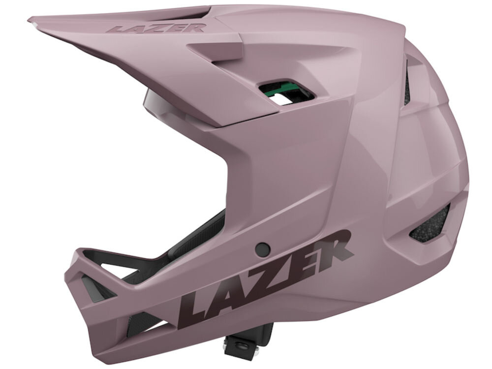 Kask rowerowy LAZER Chase KinetiCore widok z lewego profilu z widocznym daszkiem i otworami wentylacyjnymi