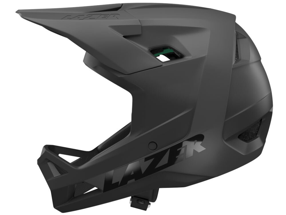 Kask rowerowy LAZER Chase KinetiCore widok z lewego profilu z widocznym daszkiem i otworami wentylacyjnymi