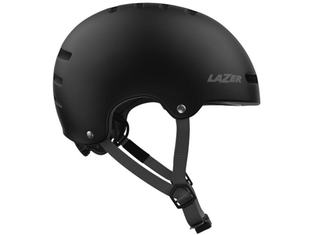 Kask LAZER Armor 2.0 Czarny mat (rozmiar L) kask na białym tle widoczny z boku ochrona lekkość bezpieczeństwo