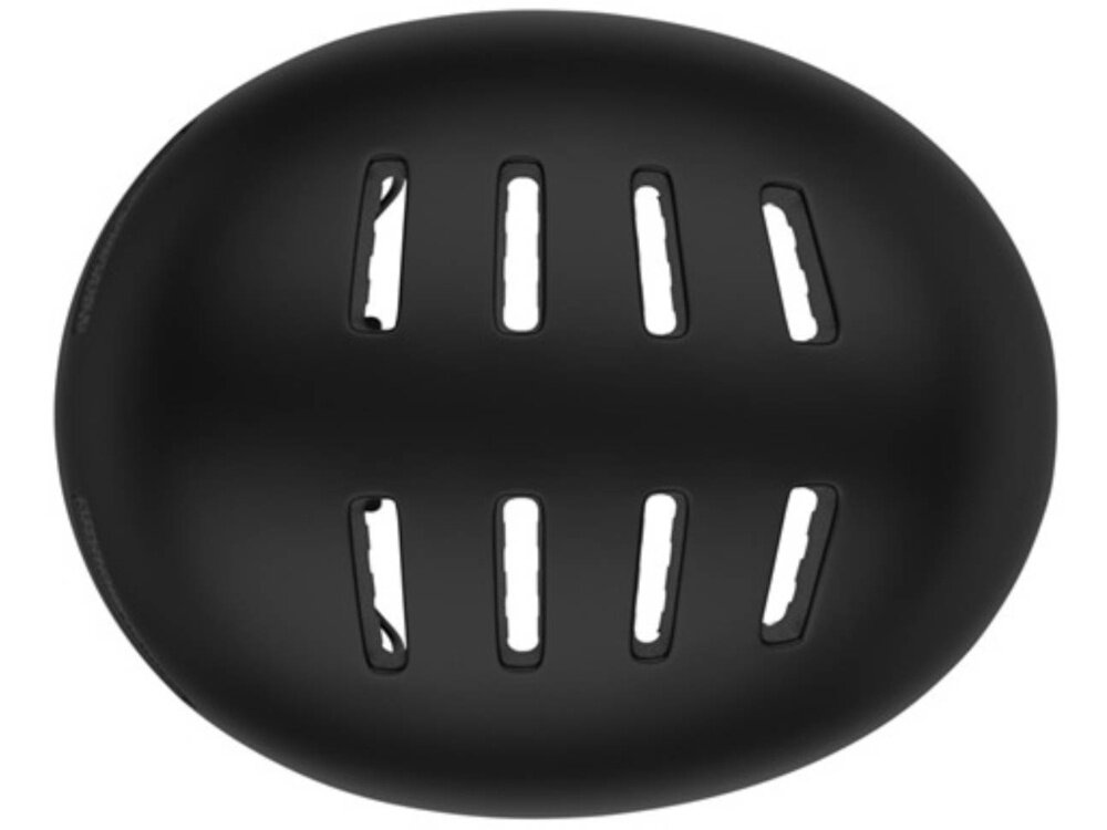 Kask LAZER Armor 2.0 Czarny mat (rozmiar L) kask na białym tle widoczny z góry system wewnętrznych kanałów wentylacyjnych 16 otworów w skorupie odprowadza gorące powietrze na zewnątrz zapobiega przegrzewaniu rozmiar L dla kobiet i mężczyzn wygoda estetyka funkcjonalny kask ochrona komfort elegancja