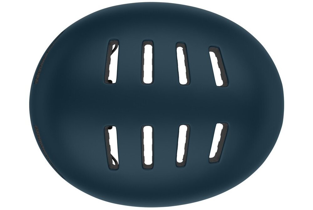 Kask LAZER Armor 2.0 Ciemnoniebieski (rozmiar M) kask na białym tle widoczny z góry system wewnętrznych kanałów wentylacyjnych 16 otworów w skorupie odprowadza gorące powietrze na zewnątrz zapobiega przegrzewaniu rozmiar M dla kobiet i mężczyzn wygoda estetyka funkcjonalny kask ochrona komfort elegancja