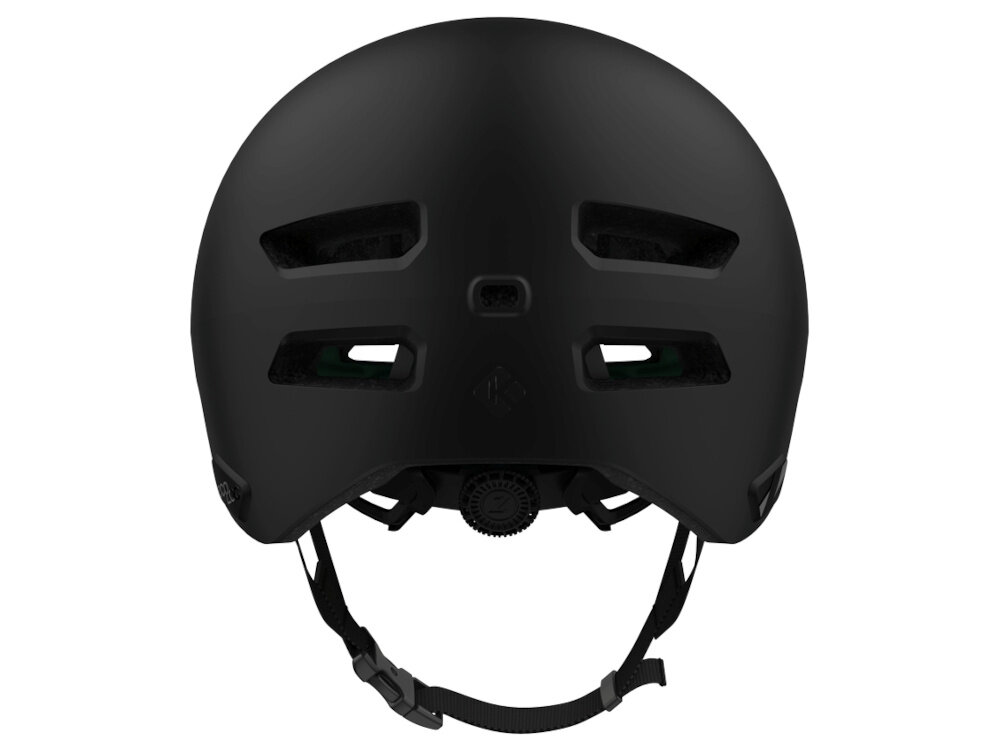 Kask rowerowy LAZER Maze KinetiCore Czarny Miejski (rozmiar M/L) kask na białym tle widoczny od tyłu miejsce do zamontowania opcjonalnej lampki LED zwiększa widoczność po zmroku i w warunkach ograniczonego oświetlenia bezpieczeństwo w ruchu miejskim
