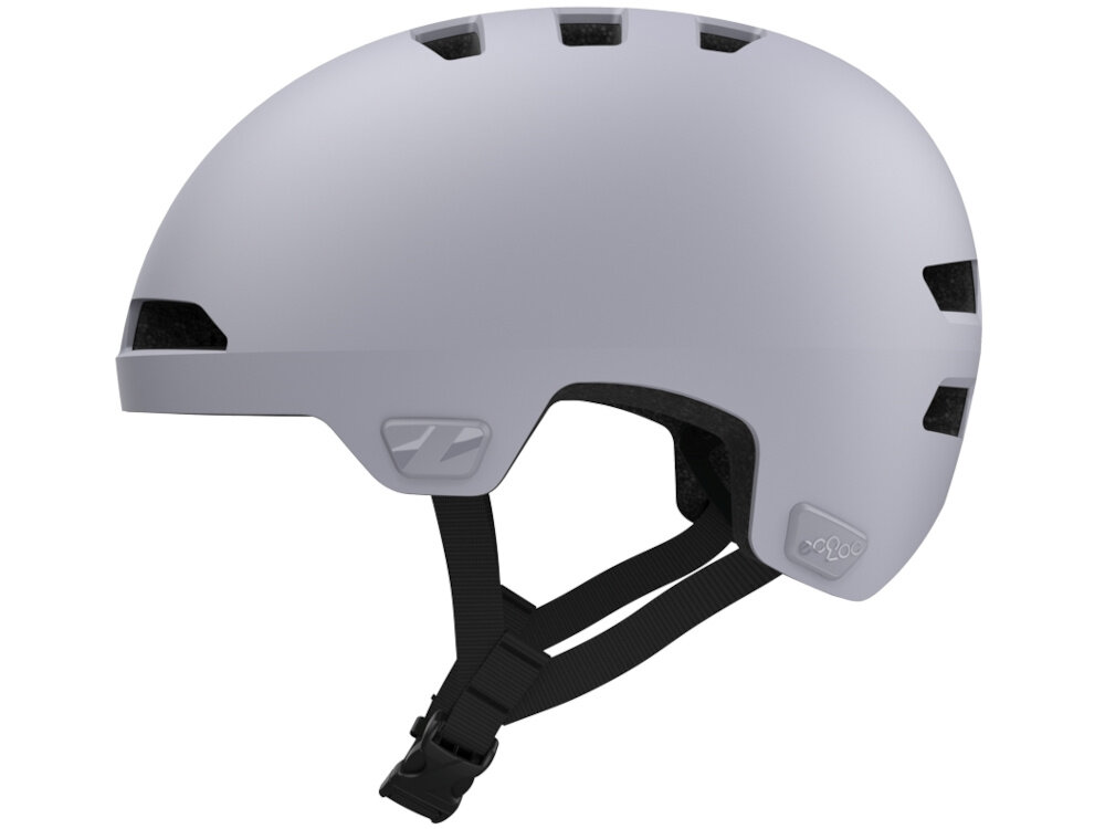 Kask rowerowy LAZER Maze KinetiCore Fioletowy Miejski(rozmiar M/L) kask na białym tle widoczny z boku bezpieczeństwo komfort wsparcie