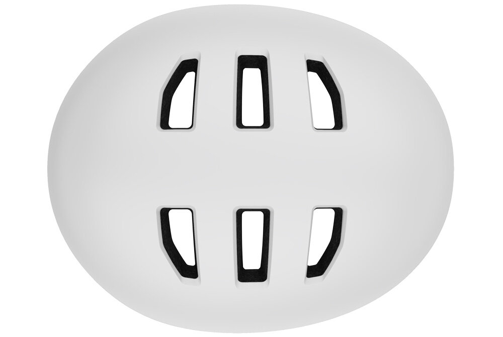 Kask rowerowy LAZER Maze KinetiCore Biały Miejski(rozmiar S/M) kask na białym tle widoczny z góry 12 przemyślanych otworów wentylacyjnych wspierają obieg powietrza opatentowana technologia LAZER EcoLoc nie użyto do montażu kleju łatwy demontaż kasku i właściwe posortowanie odpadów