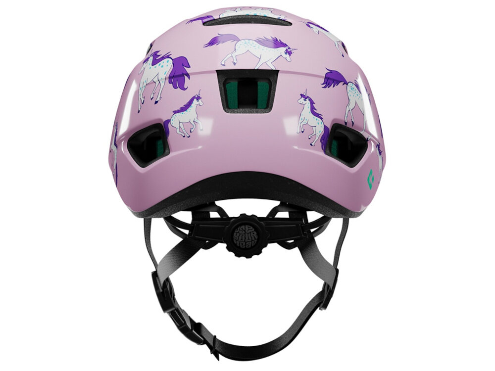 Kask rowerowy LAZER Nutz KinetiCore 2.0 Różowy dla Dzieci (rozmiar 50-56) kask na białym tle widoczny od tyłu system Advanced TurnSys precyzyjna regulacja obwodu w zakresie 50–56 cm intuicyjne pokrętło ułatwia obsługę stabilne dopasowanie utrzymuje kask we właściwej pozycji bezpieczeństwo na trasie na pokrętle znajduje się odblaskowa naklejka dziecko będzie dobrze widoczne na trasie