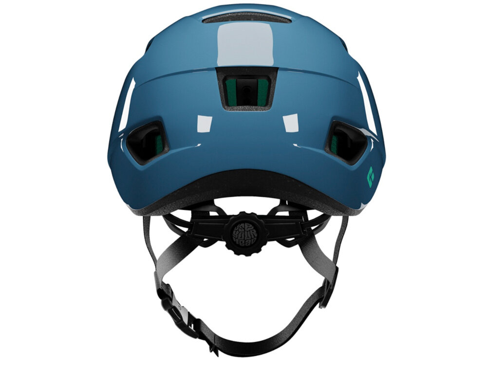 Kask rowerowy LAZER Nutz KinetiCore 2.0 Niebieski dla Dzieci (rozmiar 50-56) kask na białym tle widoczny od tyłu system Advanced TurnSys precyzyjna regulacja obwodu w zakresie 50–56 cm intuicyjne pokrętło ułatwia obsługę stabilne dopasowanie utrzymuje kask we właściwej pozycji bezpieczeństwo na trasie na pokrętle znajduje się odblaskowa naklejka dziecko będzie dobrze widoczne na trasie