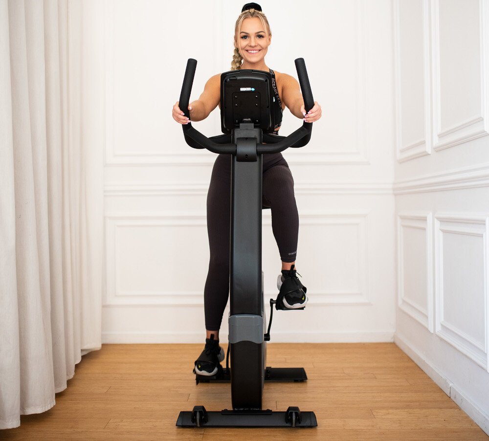 Rower elektromagnetyczny HMS PREMIUM M1815 pokój osoba trenuje na rowerze 32-stopniowa, automatyczna regulacja oporu zewnętrzny opór elektromagnetyczny magnetyczny system hamowania możesz dokładniej kontrolować obciążenie