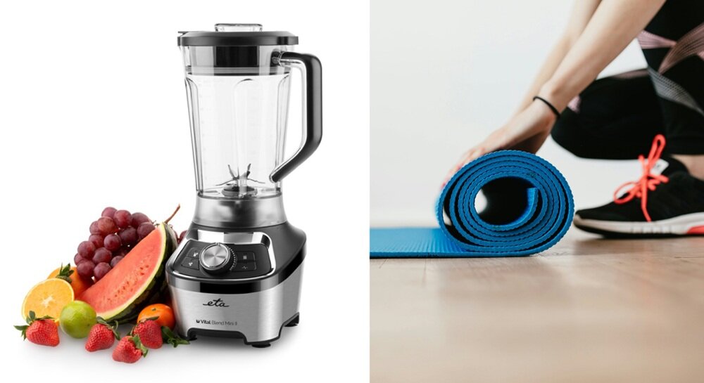 Blender kielichowy ETA Vital Blend Mini II 510090000 antypoślizgowe nóżki, swobodne użytkowanie, funkcjonalność, elegancki design