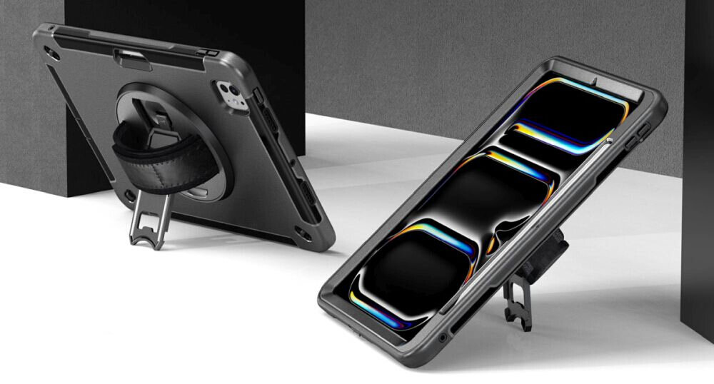 4SMARTS Rugged Case Grip - etui na Ipadzie pionowo i poziomo