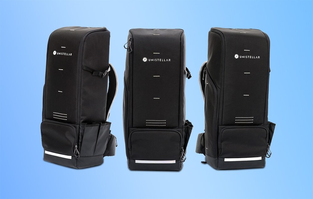 Plecak UNISTELLAR do teleskopów eVscope-eVscope 2-eQuinox-eQuinox 2 Czarny 3 ujęcia obok siebie   