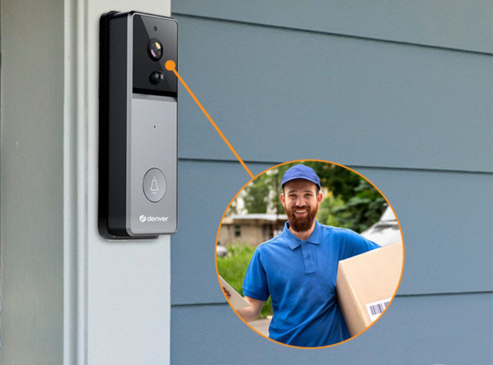 Zestaw wideodomofonowy DENVER VDB-216 Czarno-srebrny kamera jakość komunikacja