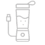 ikona blendera z kablem USB