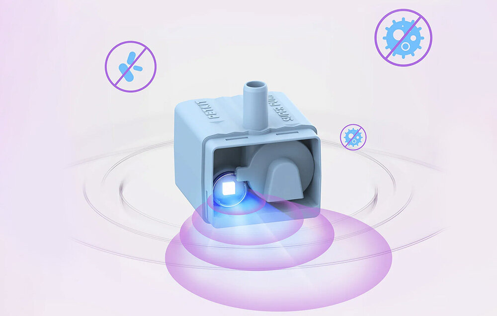 Pompka do fontanny PETKIT Eversweet FFT1 UVC Wbudowany czujnik Czujnik poziomu wody aktywuje się migające światło na podstawie poidełka sygnalizacja szybkie i wygodne działanie