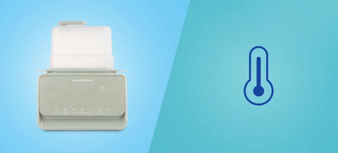 Podgrzewacz do butelek CANPOL BABIES ze sterylizatorem 12/218 7w1 Zielony Utrzymuje ciepło godzinami termostat w 2 butelkach jednocześnie czas posiłek