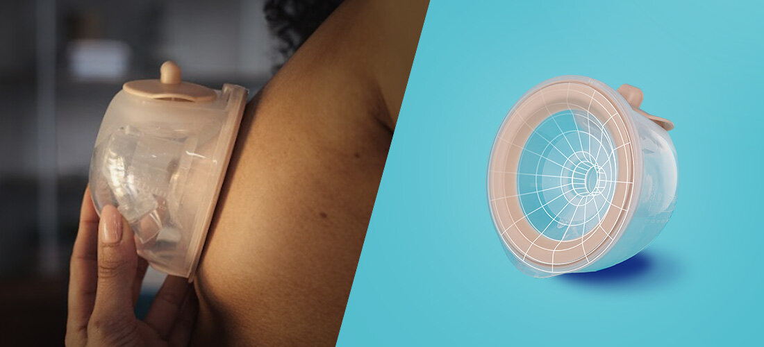 Laktator CANPOL BABIES MilkShell 20/106 Podwójny Technologia PerfectFIT szczelnie przylega do skóry otwór odpowietrzający