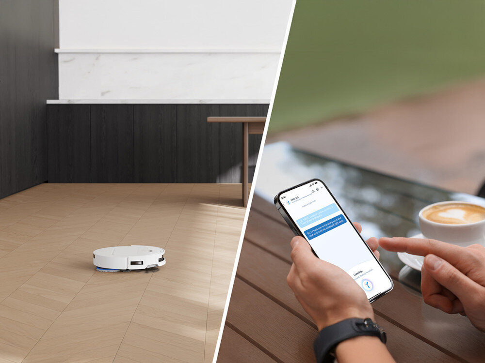 Робот-пилосос ECOVACS Deebot T50 Pro Omni White, голосовий помічник YIKO 2.0 та додаток ECOVACS HOME, графік прибирання, зони прибирання, моніторинг роботи, відеоменеджер у режимі реального часу, віддалений перегляд