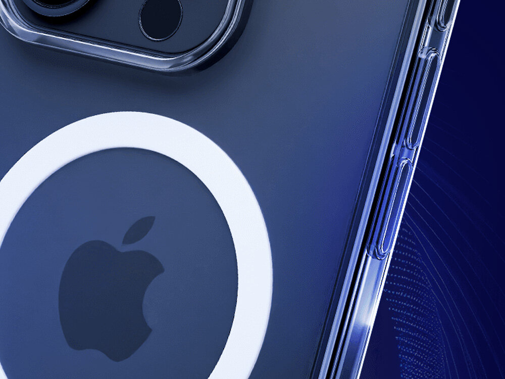 Etui 3MK Clear MagCase do Apple iPhone SE4 16E Przezroczysty zbliżenie tyłu