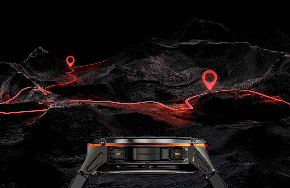 Smartwatch MAXCOM FW111 Titan Chronos GPS - precyzja gps, kompas, informacje punkty lokalizacyjne