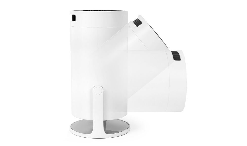 LVN SYSTEM P720 projektor LCD HD 1280x720 Full HD 1920x1080 kontrast 8000:1, projektor z boku na białym tle