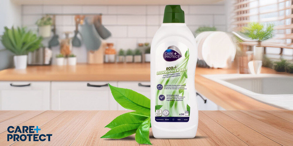 Żel do zmywarki CARE+PROTECT Eco+ CPP650DWE 650 ml zdjęcie lifestyle Naturalna moc czystości Natural Power bezpieczna ekologiczna formuła