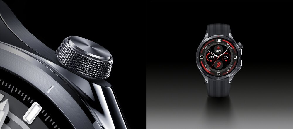 Smartwatch ONEPLUS Watch 3 zbliżenie na koronkę