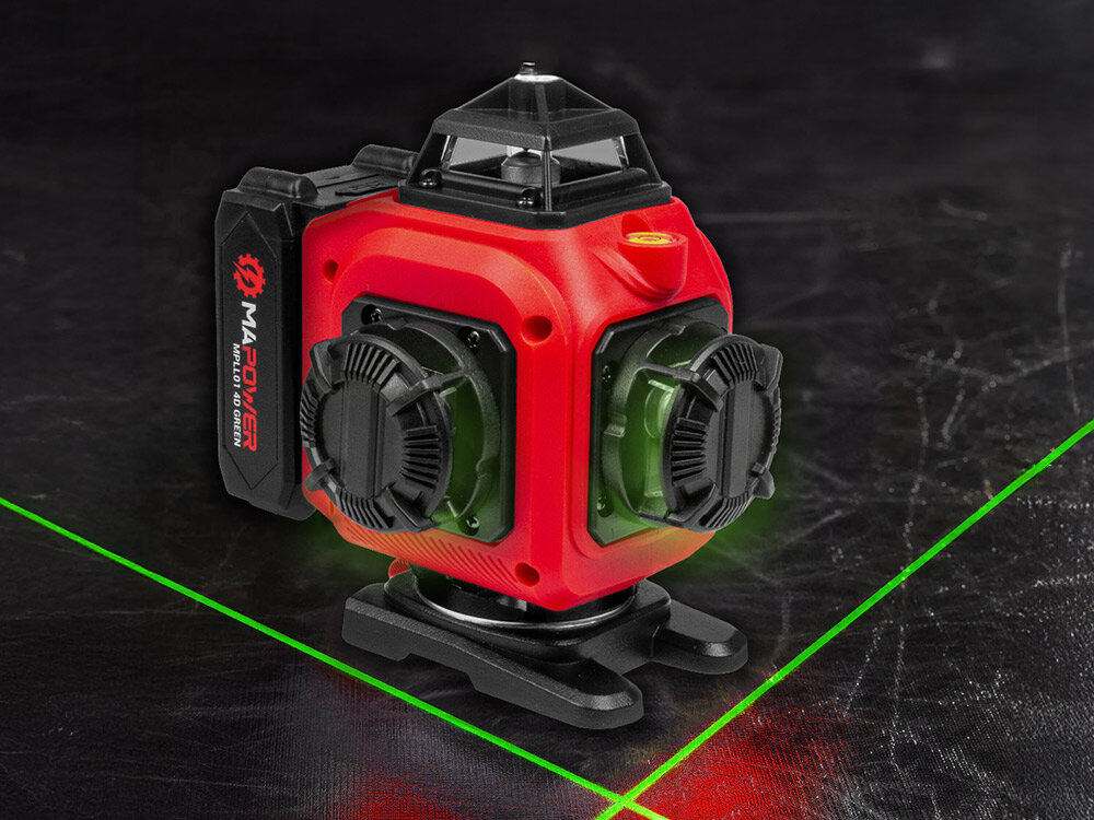 Laser krzyżowy MAPOWER MPLL01, Wyznacz precyzyjne linie, Laser stoi na podłodze i wyznacza linie