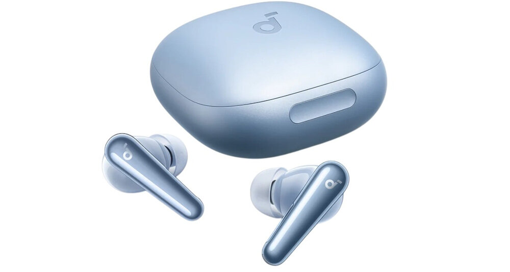 Słuchawki dokanałowe SOUNDCORE Liberty 4 Pro ANC - Szybkie ładowanie USB-C, słuchawki z etui ładującym na białym tle