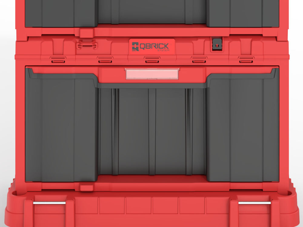Skrzynia na narzędzia QBRICK One Drawer 2 Toolbox 2.0 Red Ultra HD wytrzymała konstrukcja stalowy rygiel ładowność