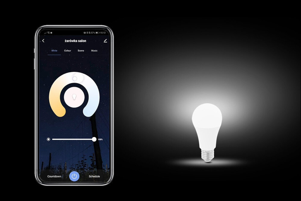 Inteligentna żarówka LED SETTI+ SL227RGB 14W E27 WiFi kolory odcienie swiatlo