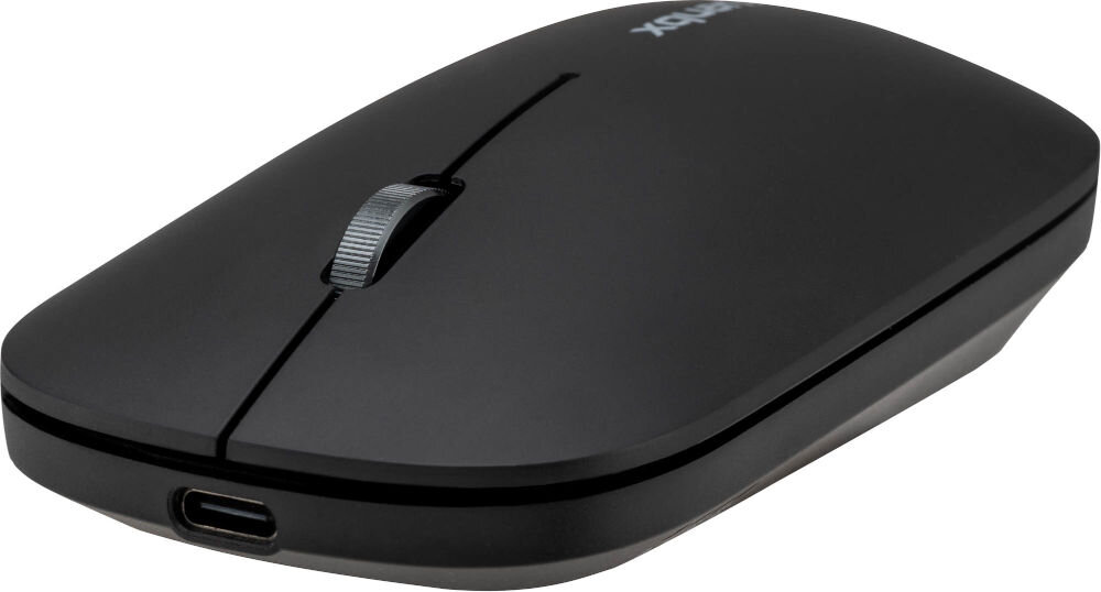 Mysz XQUANTUM WM400K mysz na białym tle skosem przód widoczne usb-c wszechstronność 2400 DPI