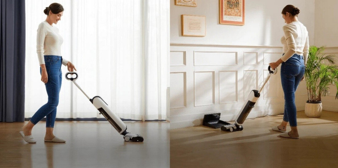 Odkurzacz UWANT D100 Wet & Dry Biały Wydajność wspierająca wygodę bateria 6 × 3000 mAh  poziom hałasu moc wymiary waga ułatwienie manewrwowanie