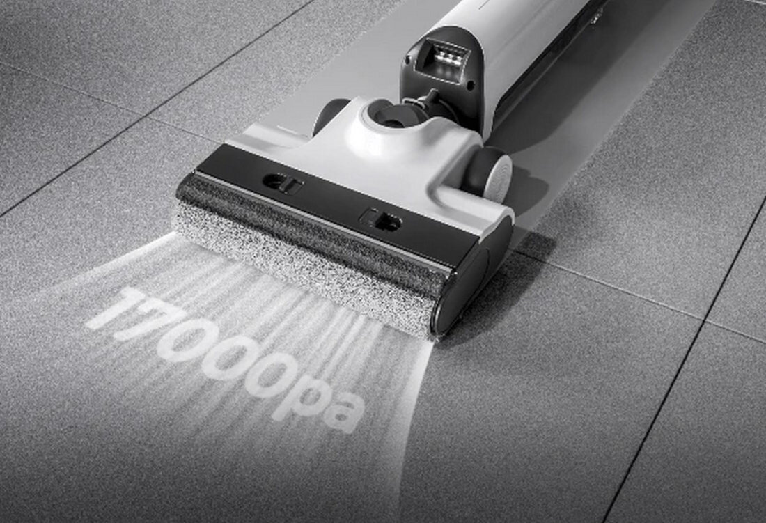 Odkurzacz UWANT D100 Wet & Dry Biały Moc, która ułatwia sprzątanie Siła ssania 17000Pa silnik bezszczotkowy kurz, włosy i piasek z paneli, płytek i podłóg drewnianych trzy tryby  Smart, Turbo i Dry dopasowanie intensywność praca