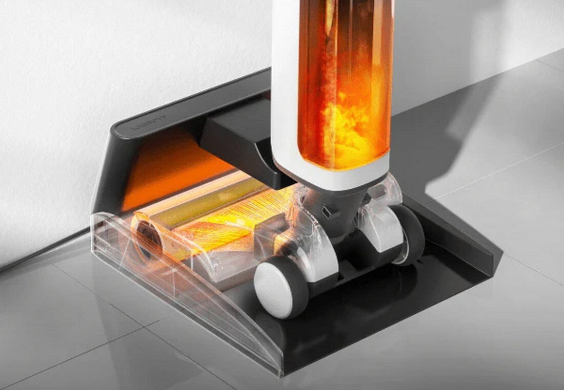 Odkurzacz UWANT D100 Wet & Dry Biały Higiena, która dba o komfort Stacja bazowa samoczyszczenie wodą elektrolityczną suszenie szczotki powietrzem 60°C Dwukierunkowe płukanie