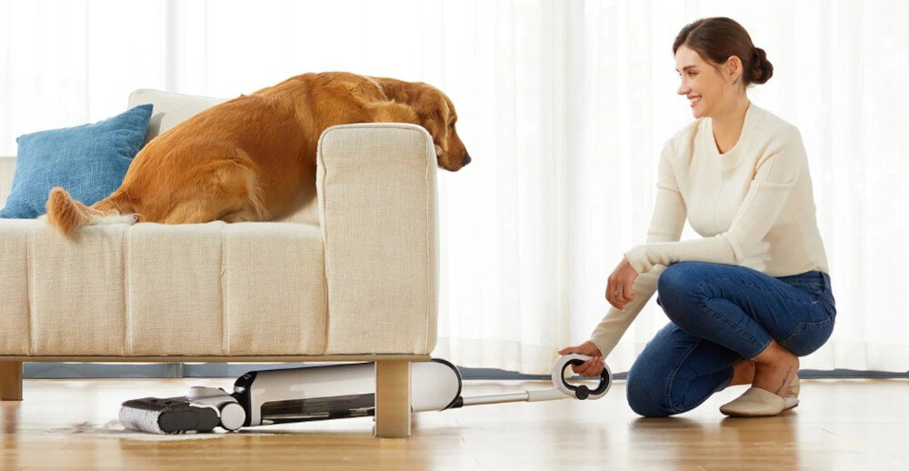 Odkurzacz UWANT D100 Wet & Dry Biały Komfort obsługi Wyświetlacz LE tryb pracy, poziom baterii i ilość używanej wody Konstrukcja push-in