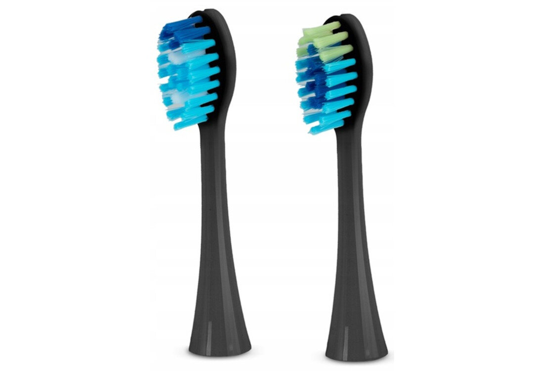 Oryginalna końcówka do szczoteczki BERDSEN Galaxy (2 szt.) Czarny (Delikatna dla zębów) Zdrowie dziąseł w zasięgu ręki komfort wygoda Wibrujące włosie
