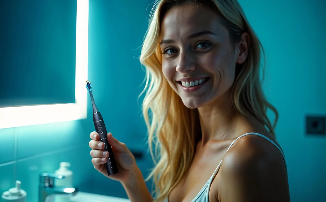 Oryginalna końcówka do szczoteczki BERDSEN Galaxy (2 szt.) Granatowy (Delikatna dla zębów) Komfort codziennej higieny wygląd design prezentacja wizualizacja