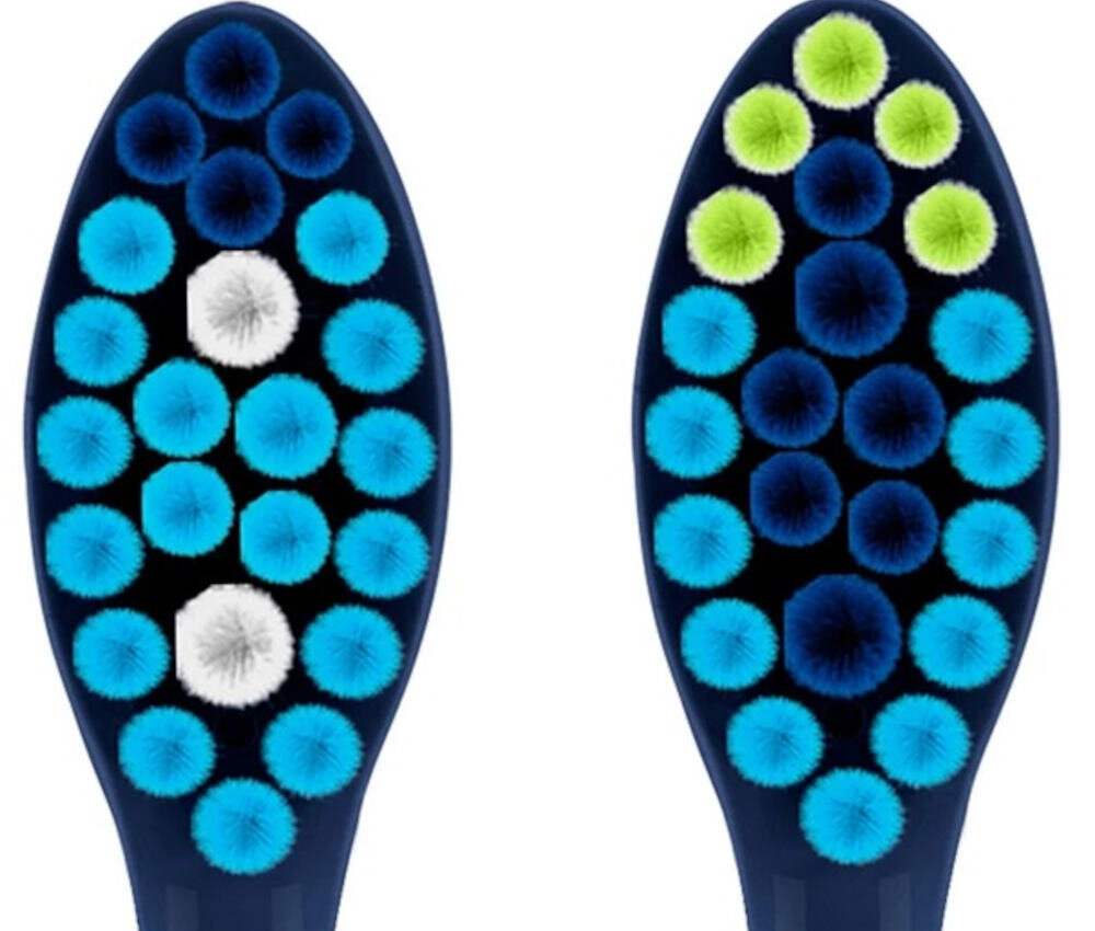 Oryginalna końcówka do szczoteczki BERDSEN Galaxy (2 szt.) Granatowy (Delikatna dla zębów) Skuteczne oczyszczanie zębów Ruch pulsacyjno-wymiatający świeży oddech czystość zdrowie zębów bez obaw o ich nadmierne ścieranie